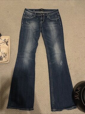 Restock for Express Stretch Denim Bootcut Jeans in Dark Indigo Womens 4R